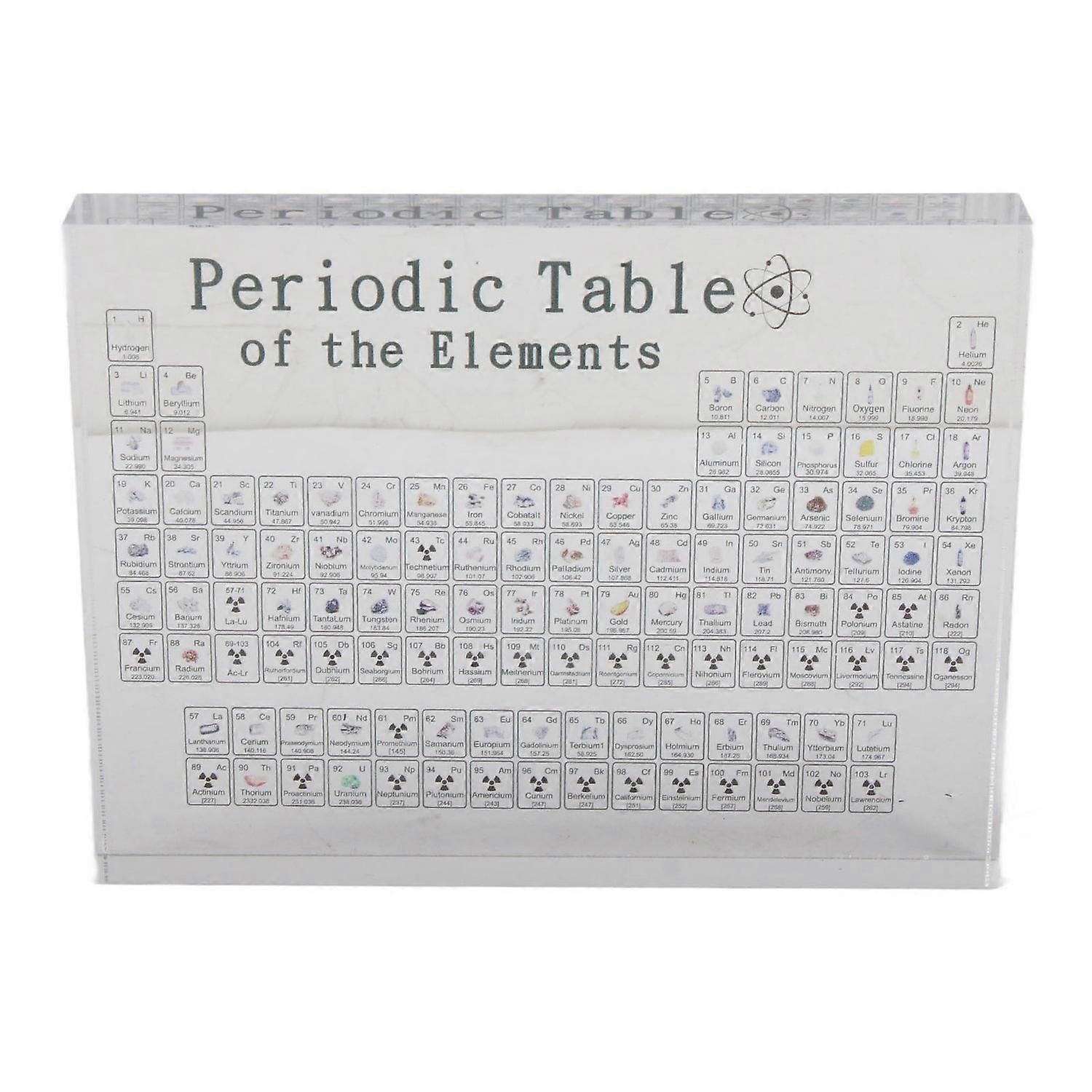 Periodic Table with Real Elements Inside Clear Acrylic Ergonomic Real Chemical Element Periodic Tabl