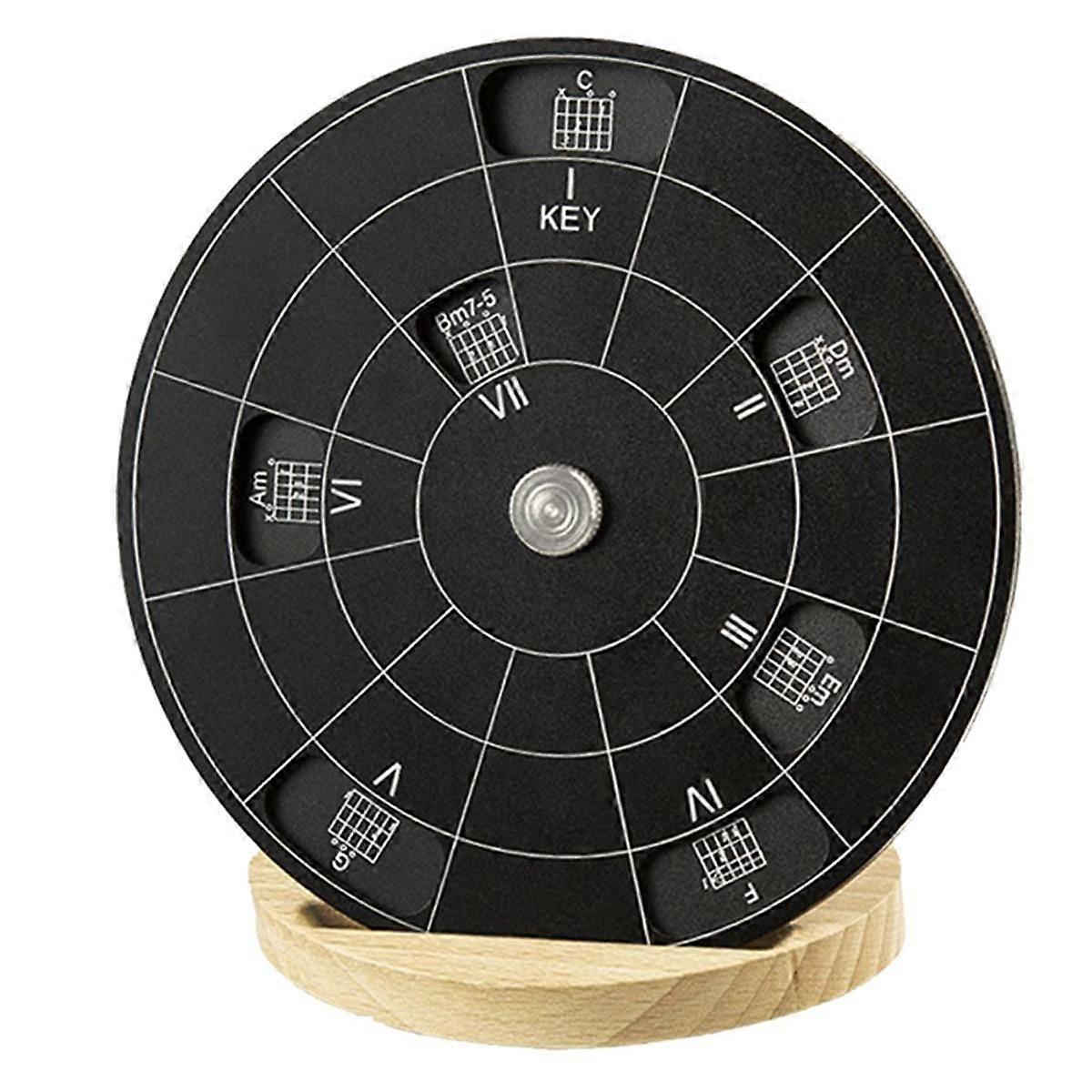 Circle of Fifths Wheel Melody Tool with Stand Holder Storage Bag Chord Wheel Alloy Music TheoryS Gu