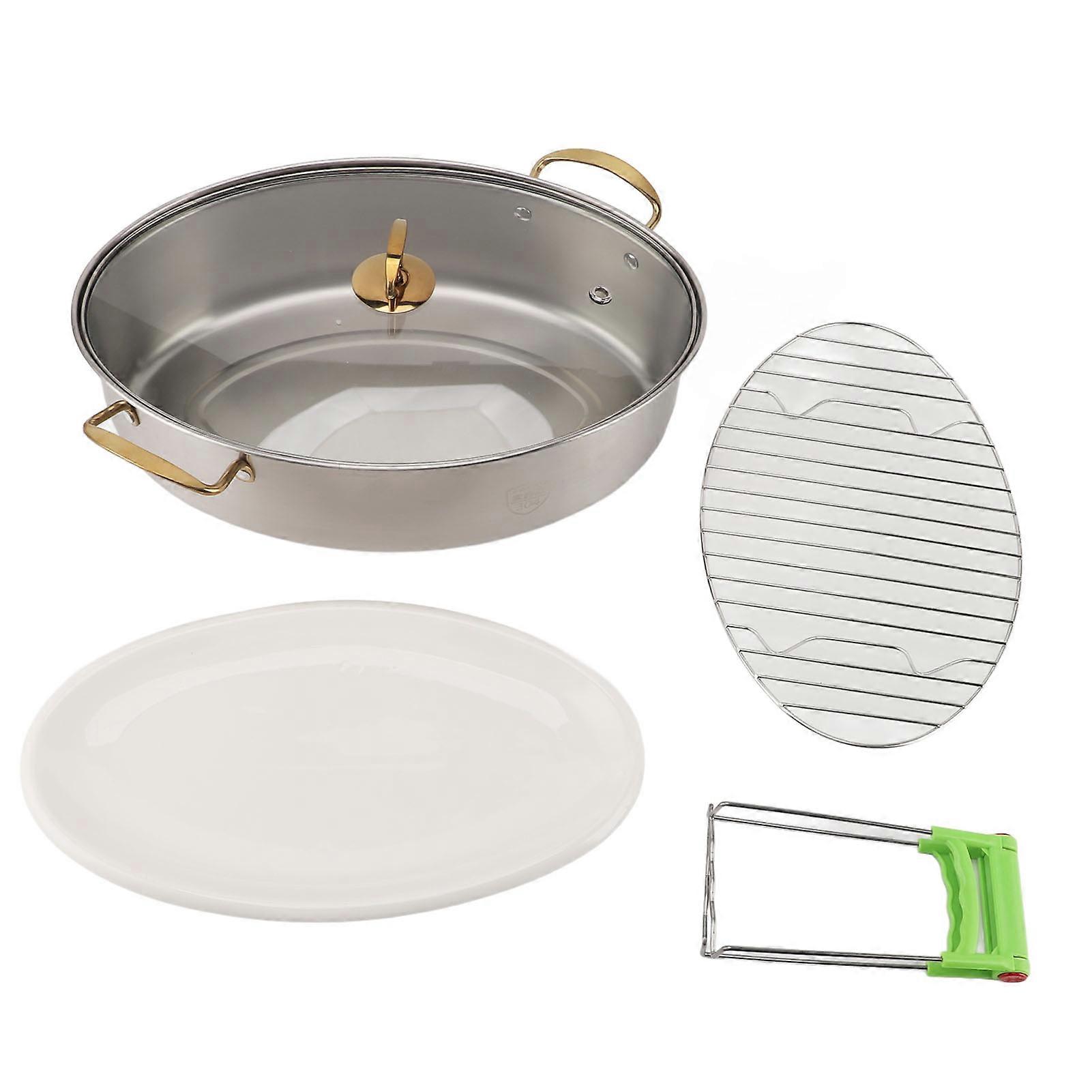 304 Stainless Steel Fish Steaming Pot Single Layer Thickened Multi Use ...