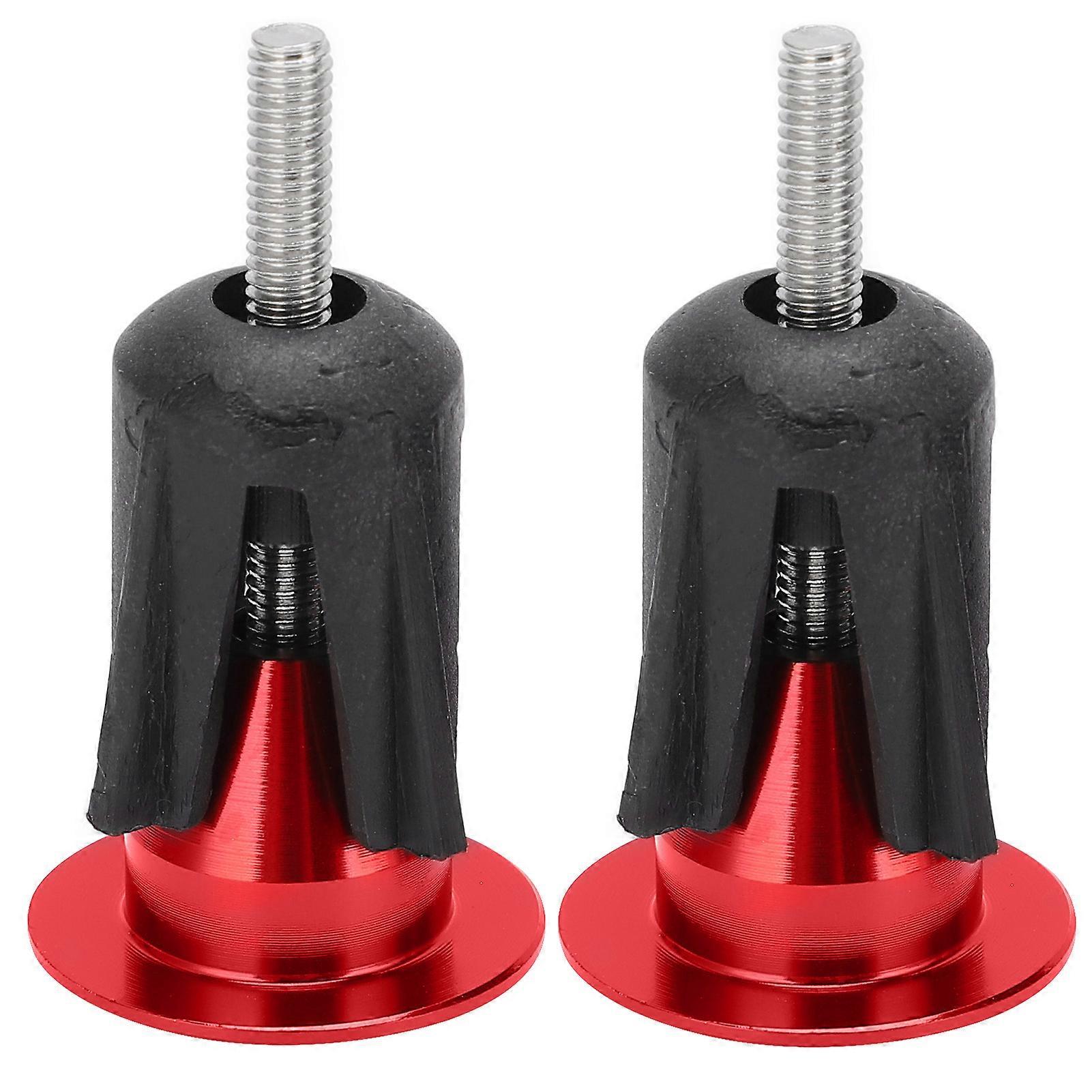 2PCS Bike Handlebar End Cap Bicycle Handlebar Plug for Mountain Bikes Road BikesRed