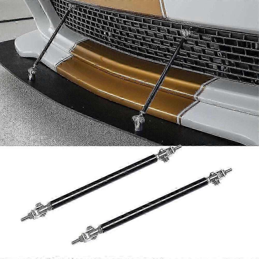 Front Bumper Lip Splitter Strut Rod Tie Support Bars For Chevy Camaro Adjustable 2pcs 8" To