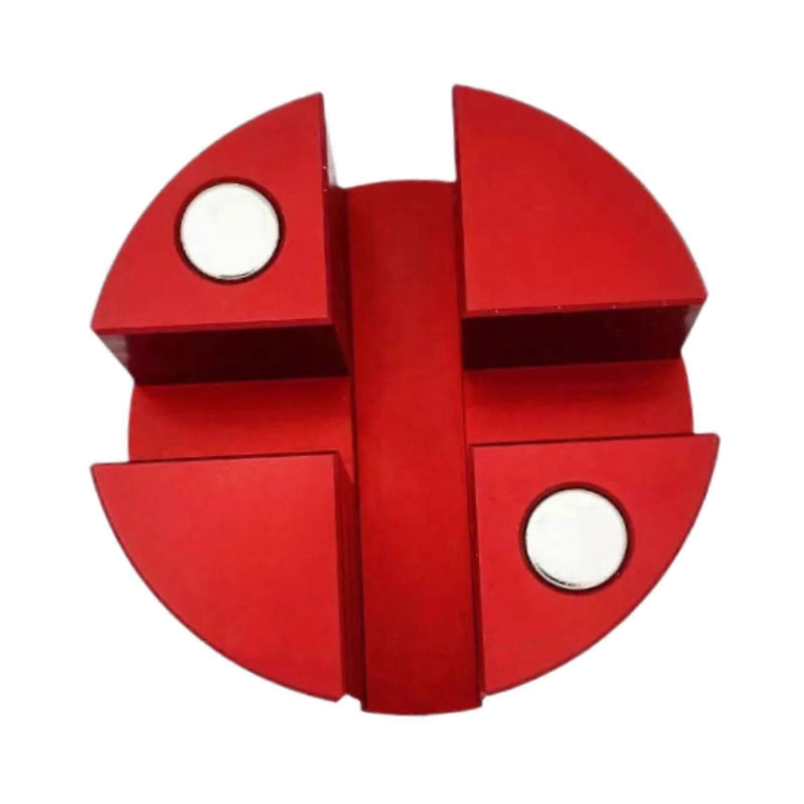 Universal Magnetic Slotted Jack Pad Sturdy Professional Frame Rail Protector Red
