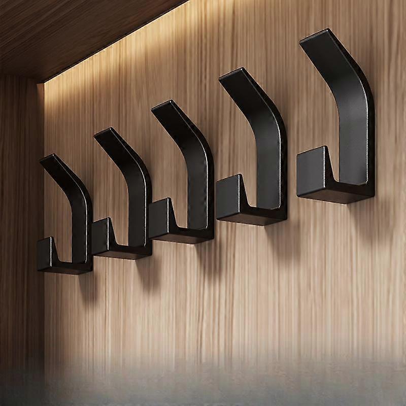5-Piece No-Drill Wall Hook Set - Versatile adhesive hooks for bedroom, kitchen and bathroom - Durable ABS material