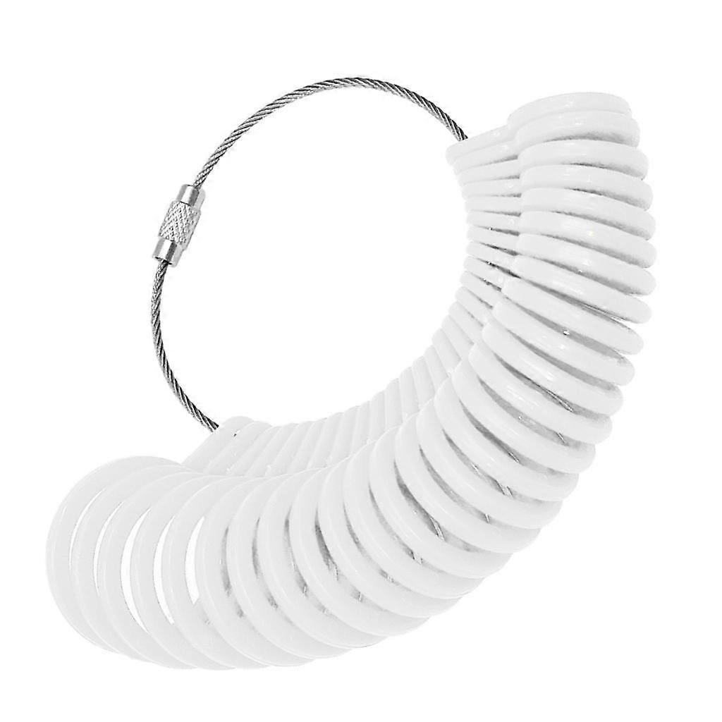Plastic Ring Sizer Size Gauge Measuring Tool 0 13 27 Pieces White