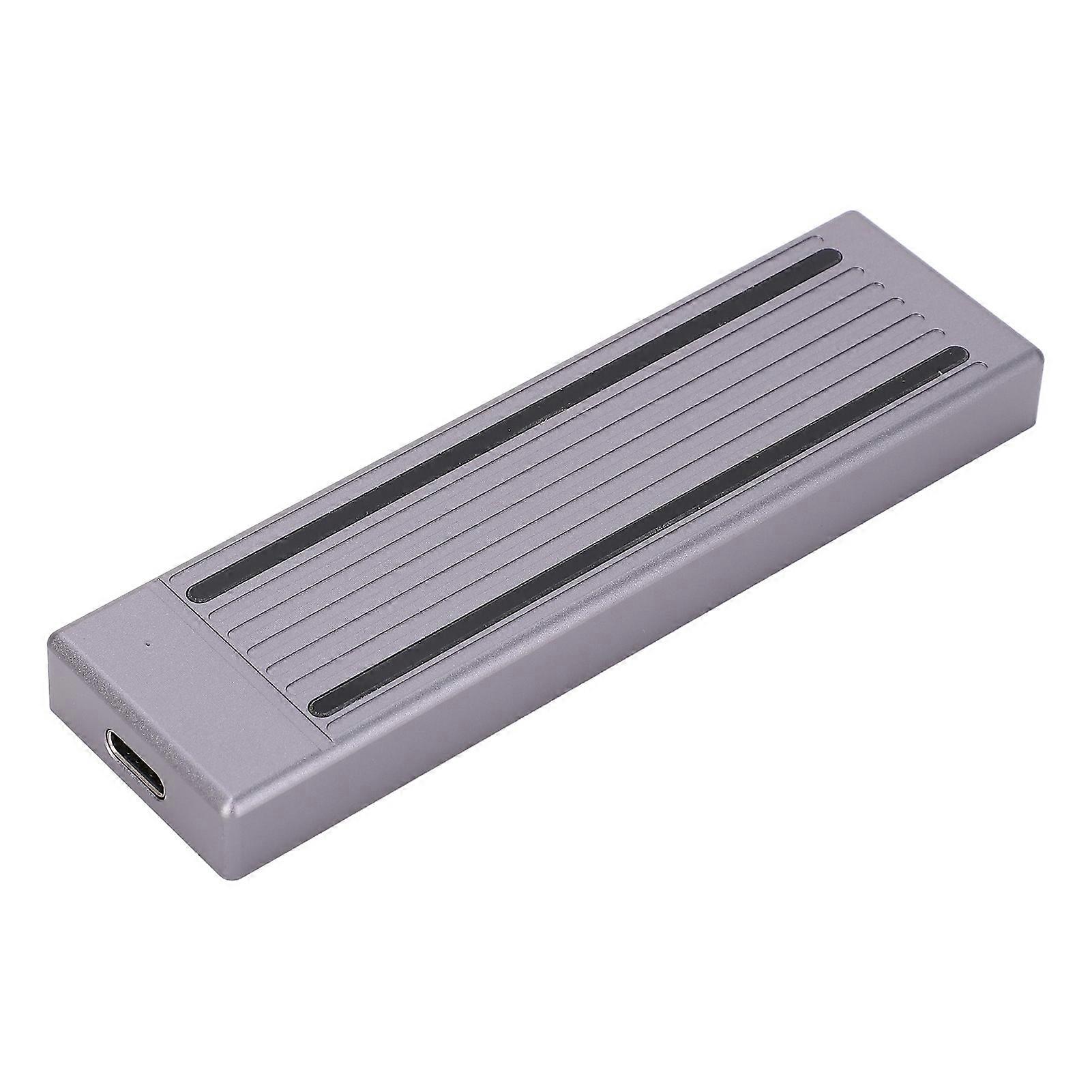 Type C SSD Enclosure Portable 10Gbps USB3.1 Gen2 M.2 NGFF Solid State Drive Enclosure With RGB Lighting for 2230 2242 2260 2280 (Not Inclube Hard Di