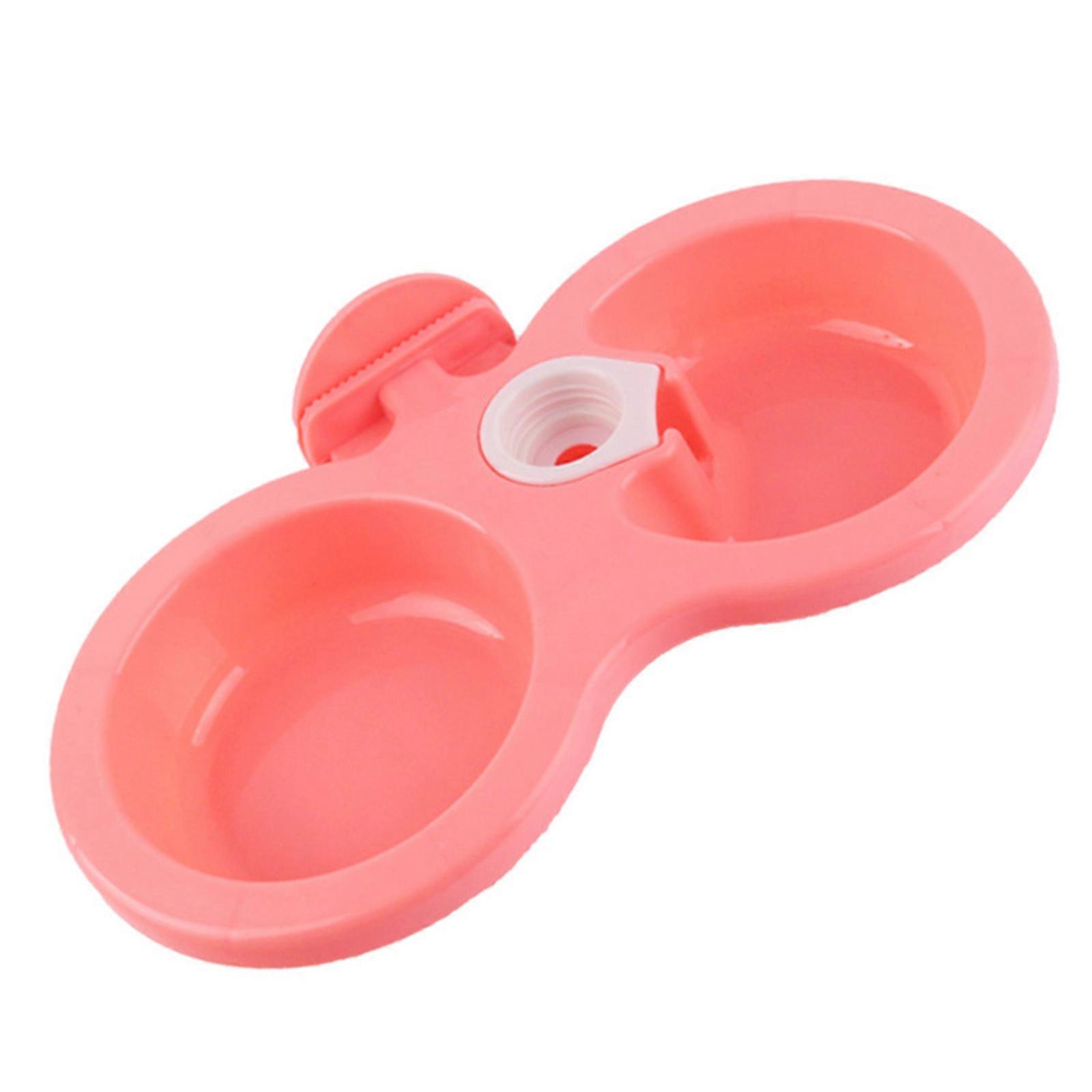 Pet Feeder Water Dispenser Automatic for Dogs Cats Gravity Refill Self Feeding for Small Medium Large Pets  Pink S