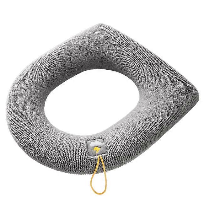 Nneoba Winter Warm Toilet Seat Cover Closestool Mat 1pcs Washable Bathroom Accessories Knitting Pure Color Soft O-shape Pad Bidet Cover