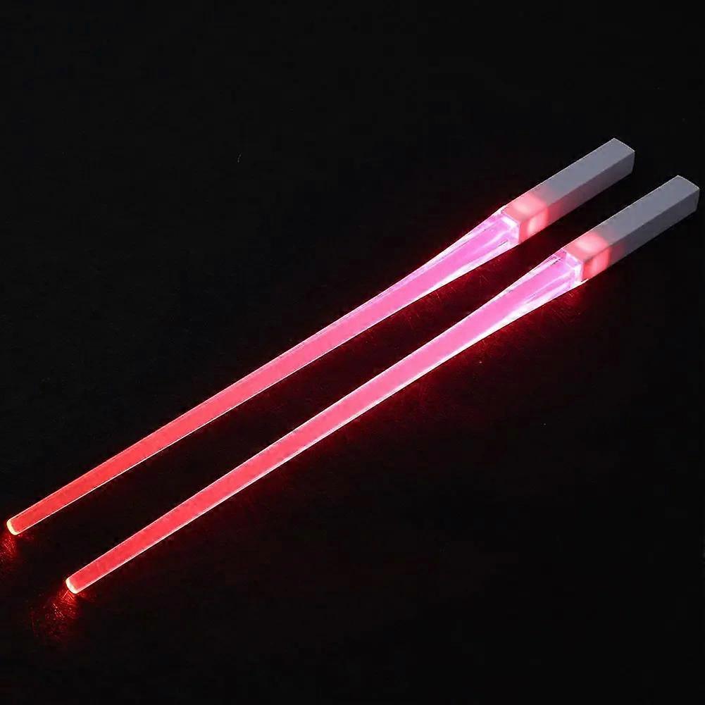 1 Pair of LED Lightsaber Chopsticks Glow BPA-free Food Safe Grade Reusable Kitchen LED Chopsticks