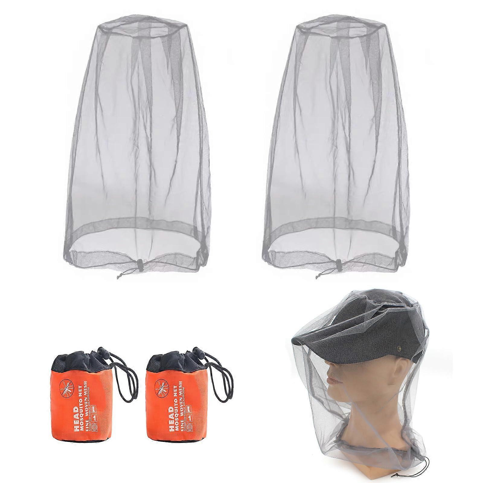 Head Mosquito Head Net with Carrying Bag Fly Net Mosquito Net Hat