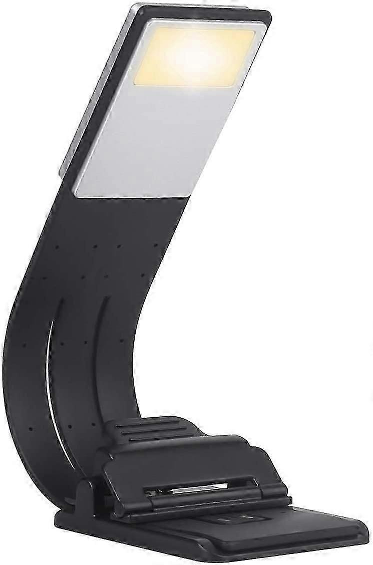 Book Light with Clip, LED Reading Light, Clip-on Reading Lamp, 4 Adjustable Brightness Levels, USB Rechargeable