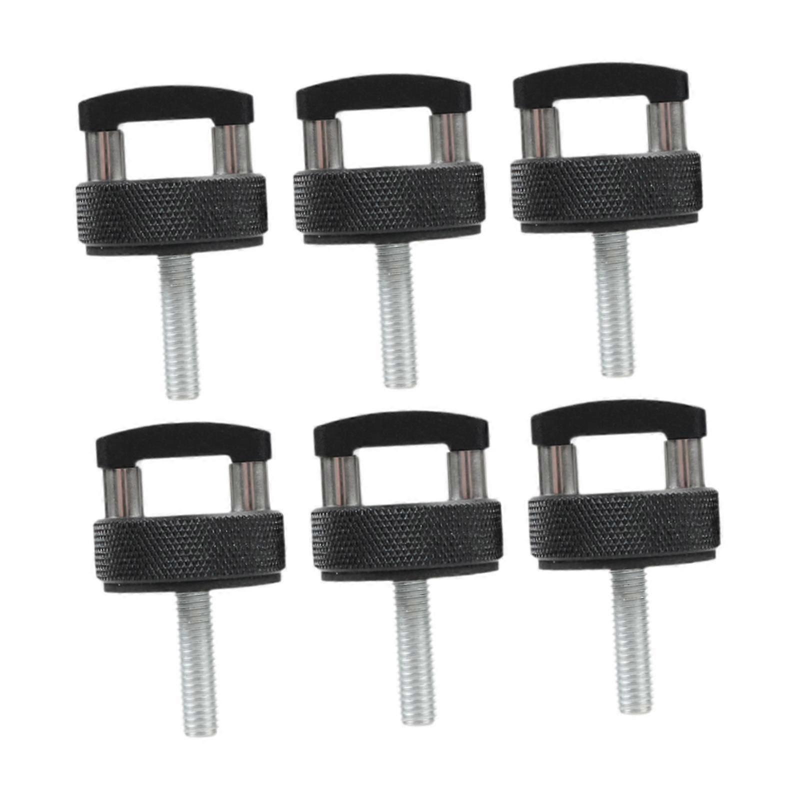 6x Thumb Screws Convenient Replace for Jeep Wrangler JK Gladiator Jt JL Black