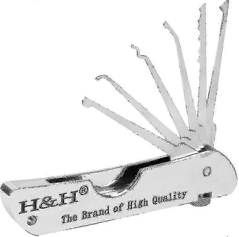 H&h Lock Folding Single Hook Picks Portable Padlock Training Tool Set Jackknife Locksmith Repairing Tools Hy