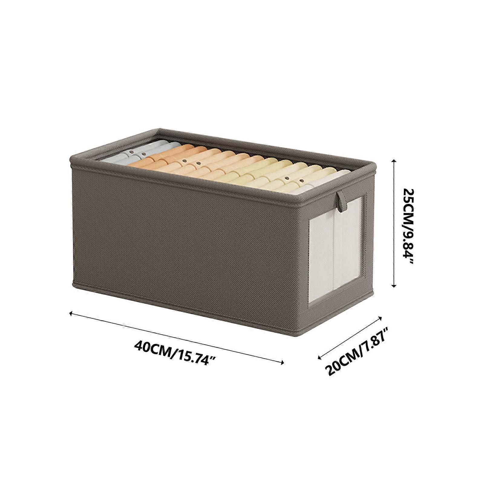 Cloth Window Visible Clothing Storage Box With Lid Large Fabric Storage Box For Home Storage