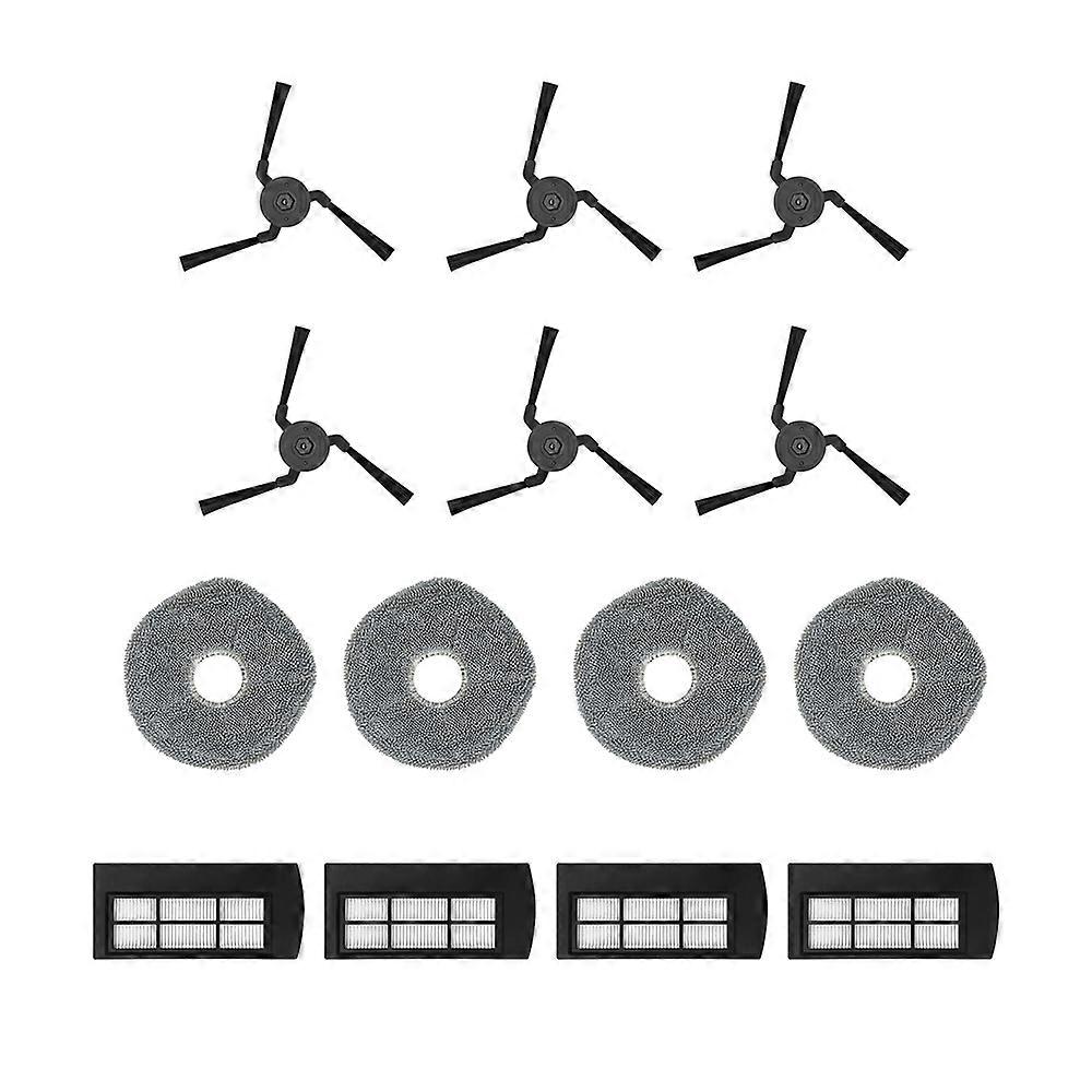 Sweeping Robot Filter Mop Side Brush Accessories for EUFY X9 SERIES (6x Side Brushes + 4x Filters + 4x Mops)