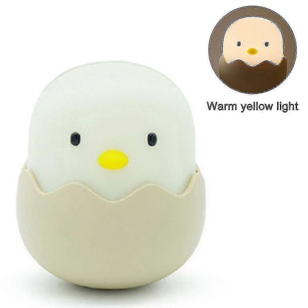 Night Light, Adorable Chick - Shaped with Egg - Shell Design, Emitting Warm Yellow Light, Soft and Gentle for Bedroom, Nursery or Kids' Room