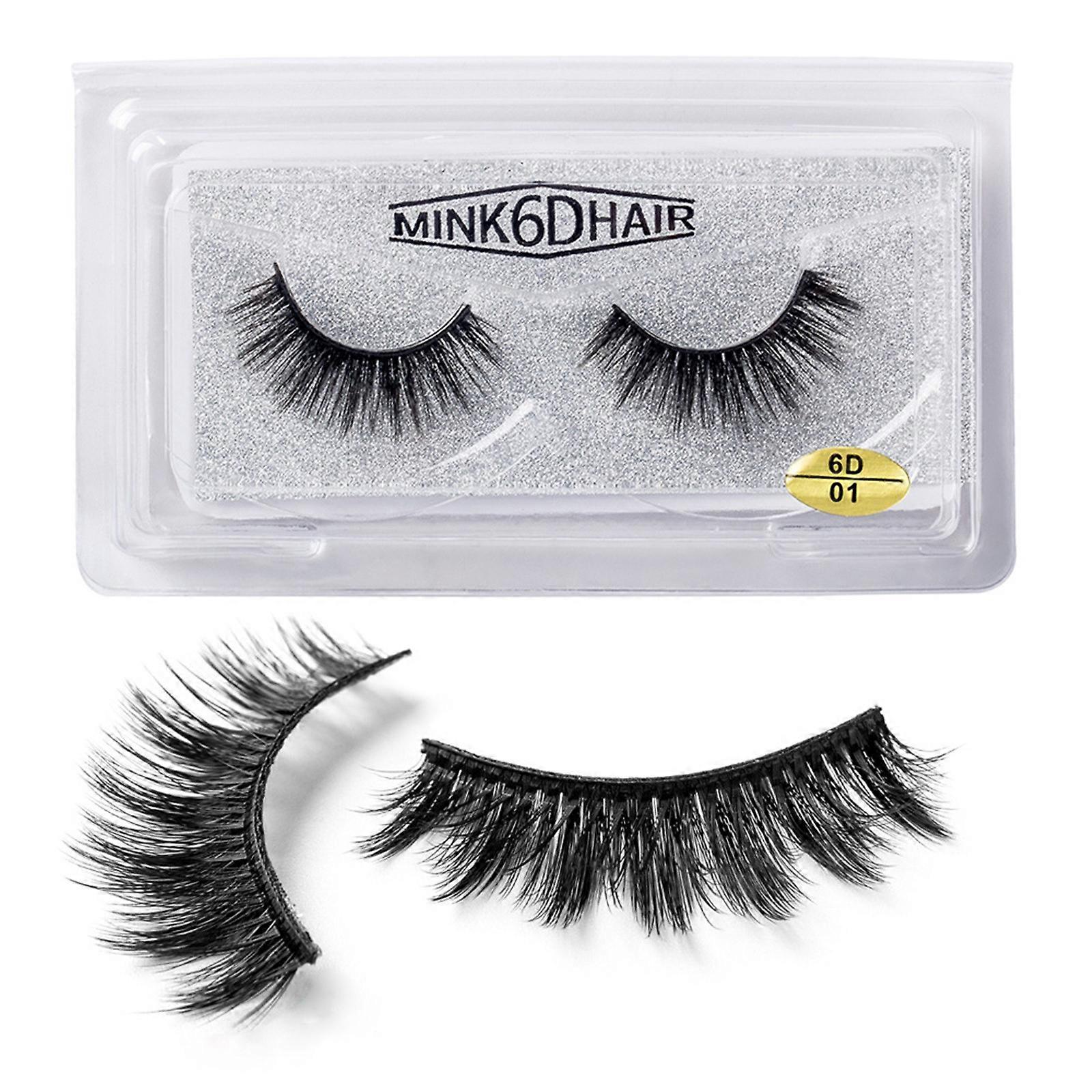 6D False Eyelashes Eyelashes Exaggerated Eyelashes Three-dimensional Thick Mink Fake Eyelashes PUW7894