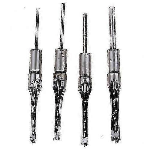 4pcs النجارة مربع حفر حفر بت، mortise إزميل هول رأى الحفر بت مجموعة