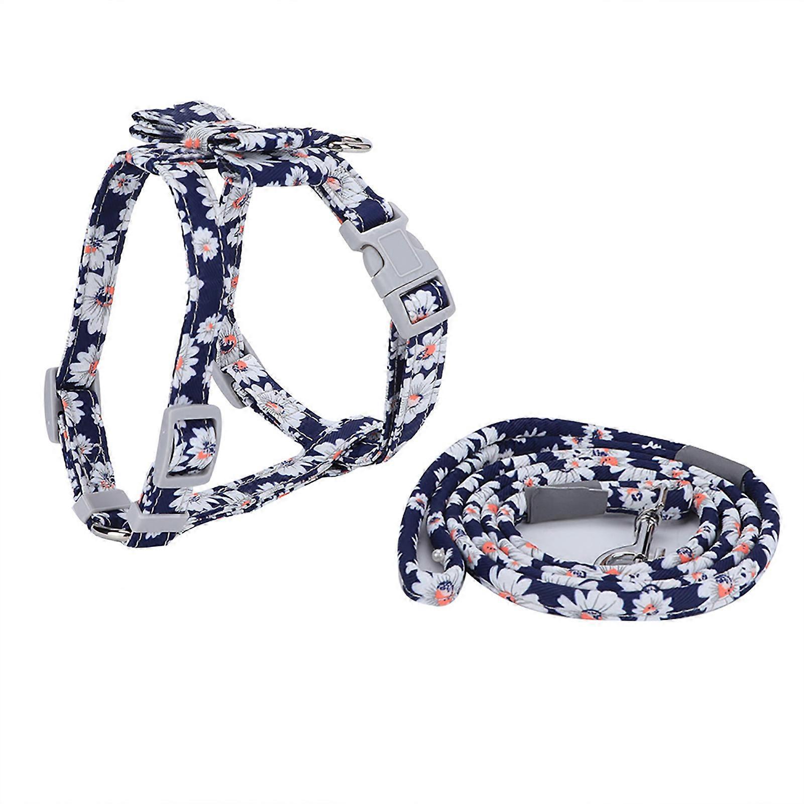 Reflective Pattern Pet Walking Chest Back Harness for Small Medium Dog Cat