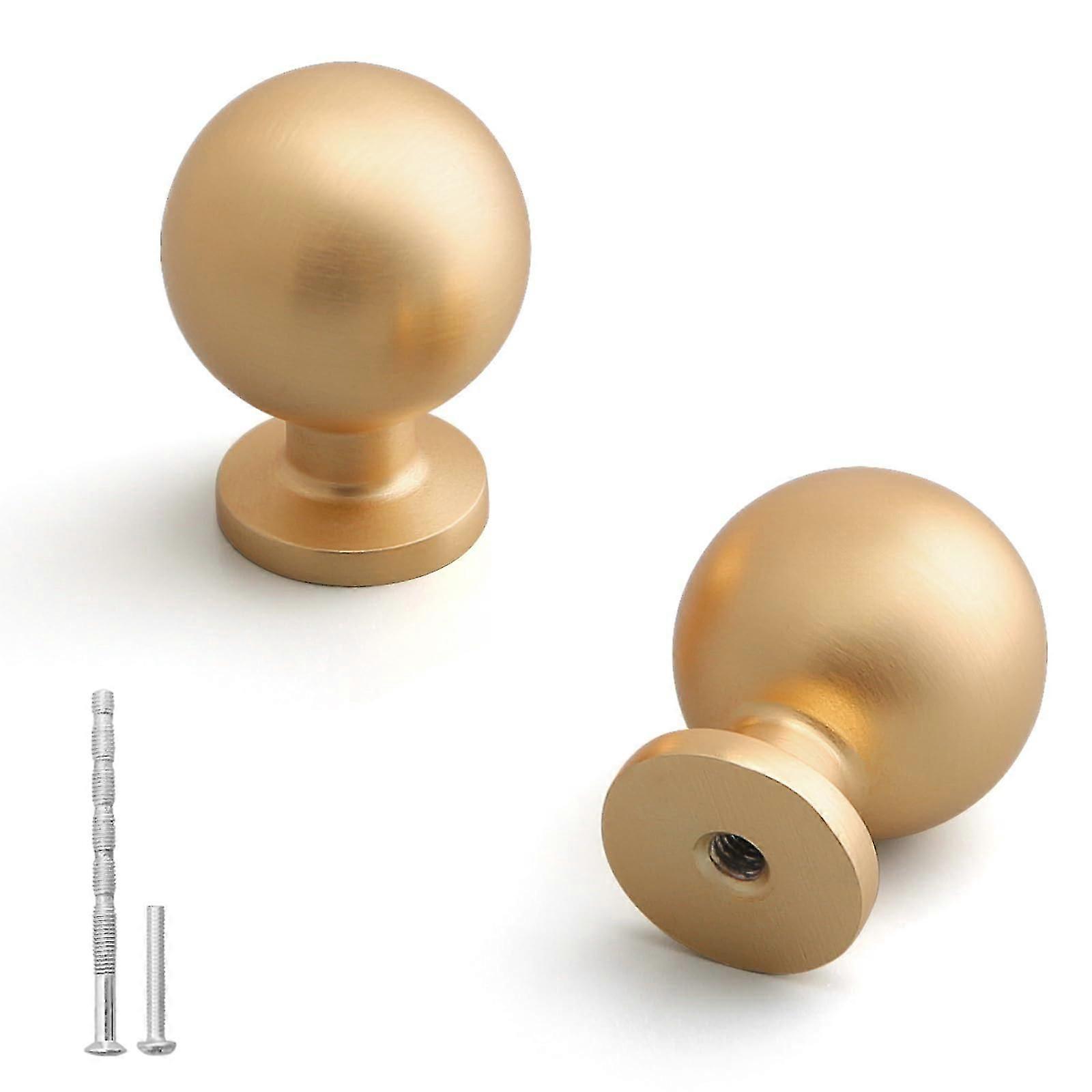 5 pack brushed gold cabinet knobs