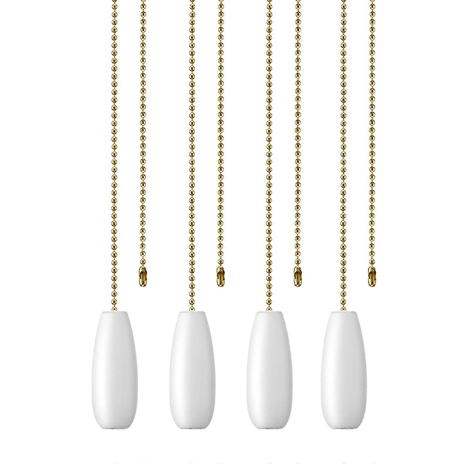 Ceiling Fan Pull Chain Extensions Light Fixture Chain Elegant Ceiling Light Chain Pulls Simple Installs for Easy reaches  White
