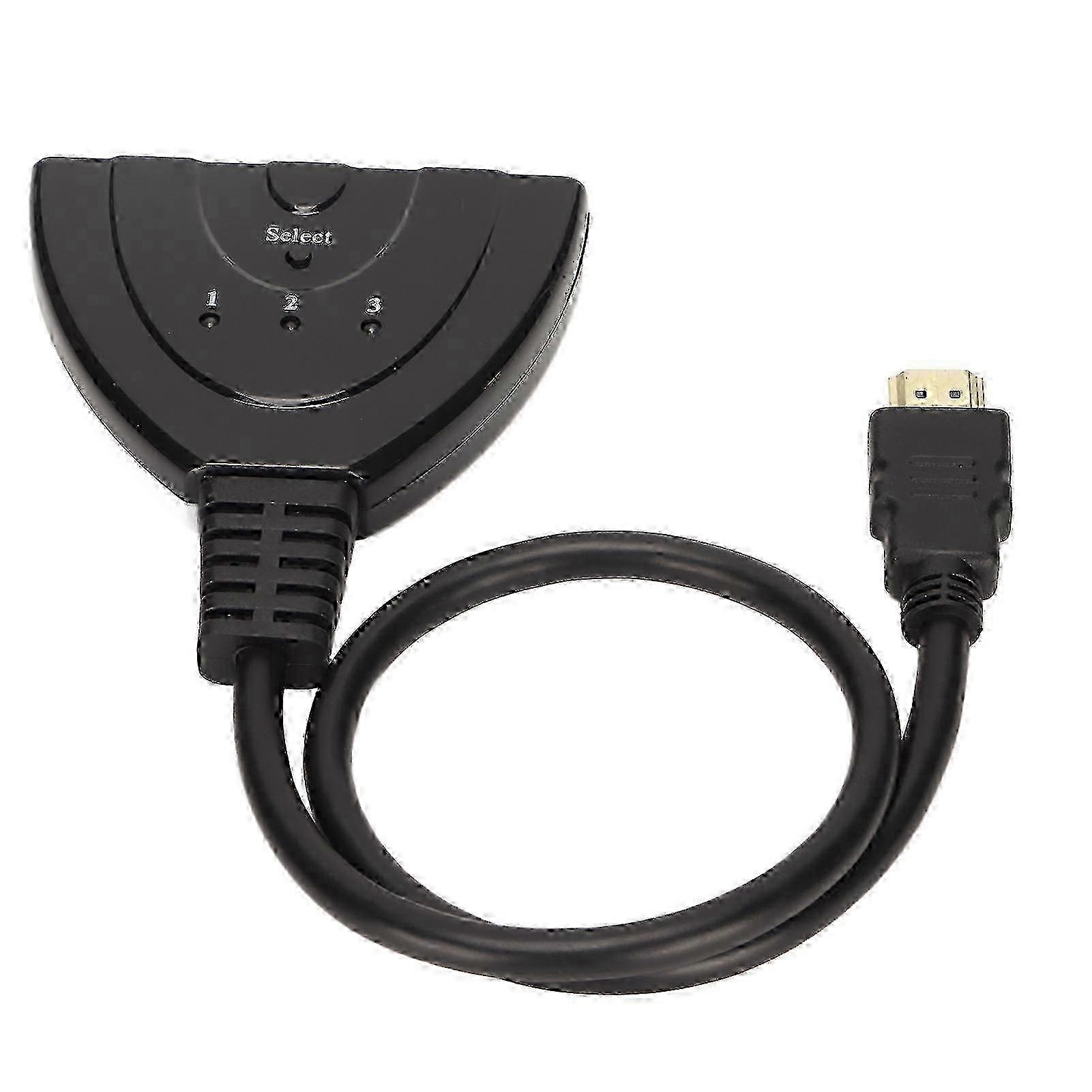 HD Multimedia Interface Switch 3 in 1 Out 1080P 3 Port HD Video Splitter Cable for TV Laptop