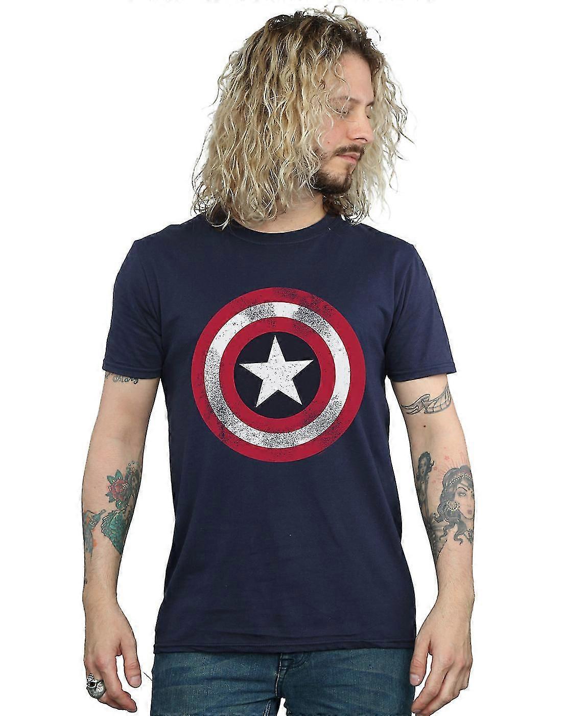 "Amerika Kapitány Distressed Shield férfi póló"