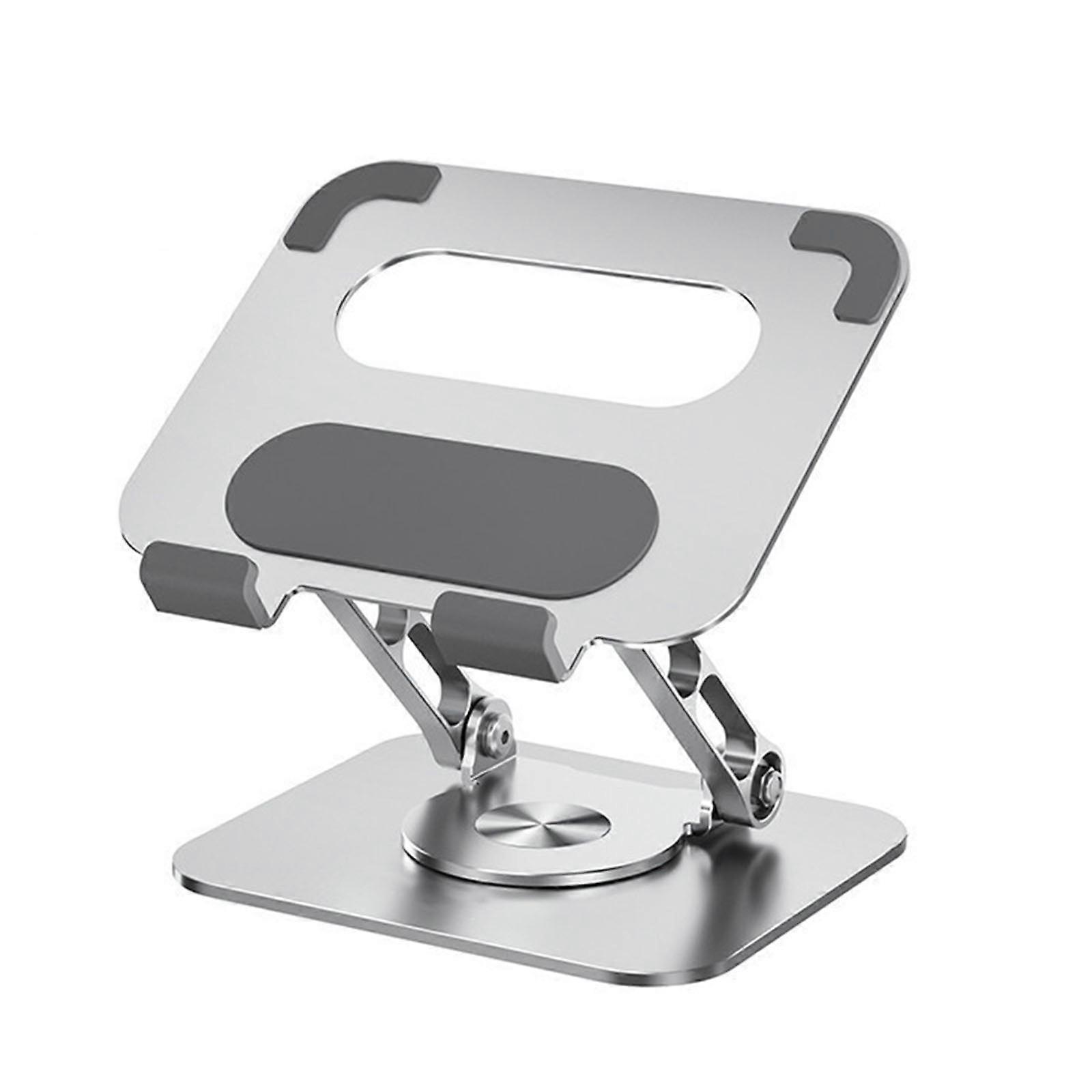 Supporto per Tablet PC Supporto per tablet ergonomico regolabile Staffa in lega di alluminio 360 Rotate Folding Cooling Riser Silver