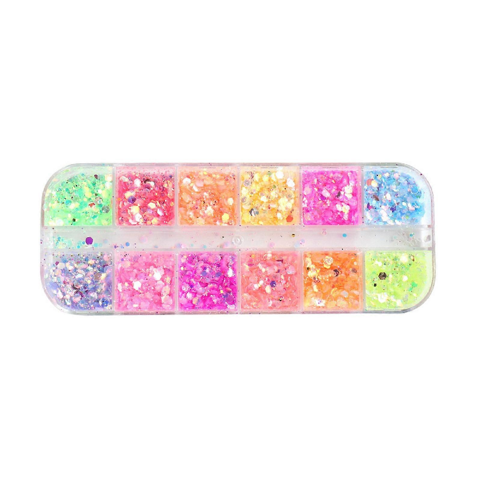 Nail Sequins Candy Color-ser Hexagon Large Sequins Nail Sequin Thin Patch PU9084