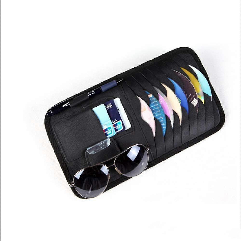 Car Visor Organizer, Multipurpose Storage Bag Genuine Leather
