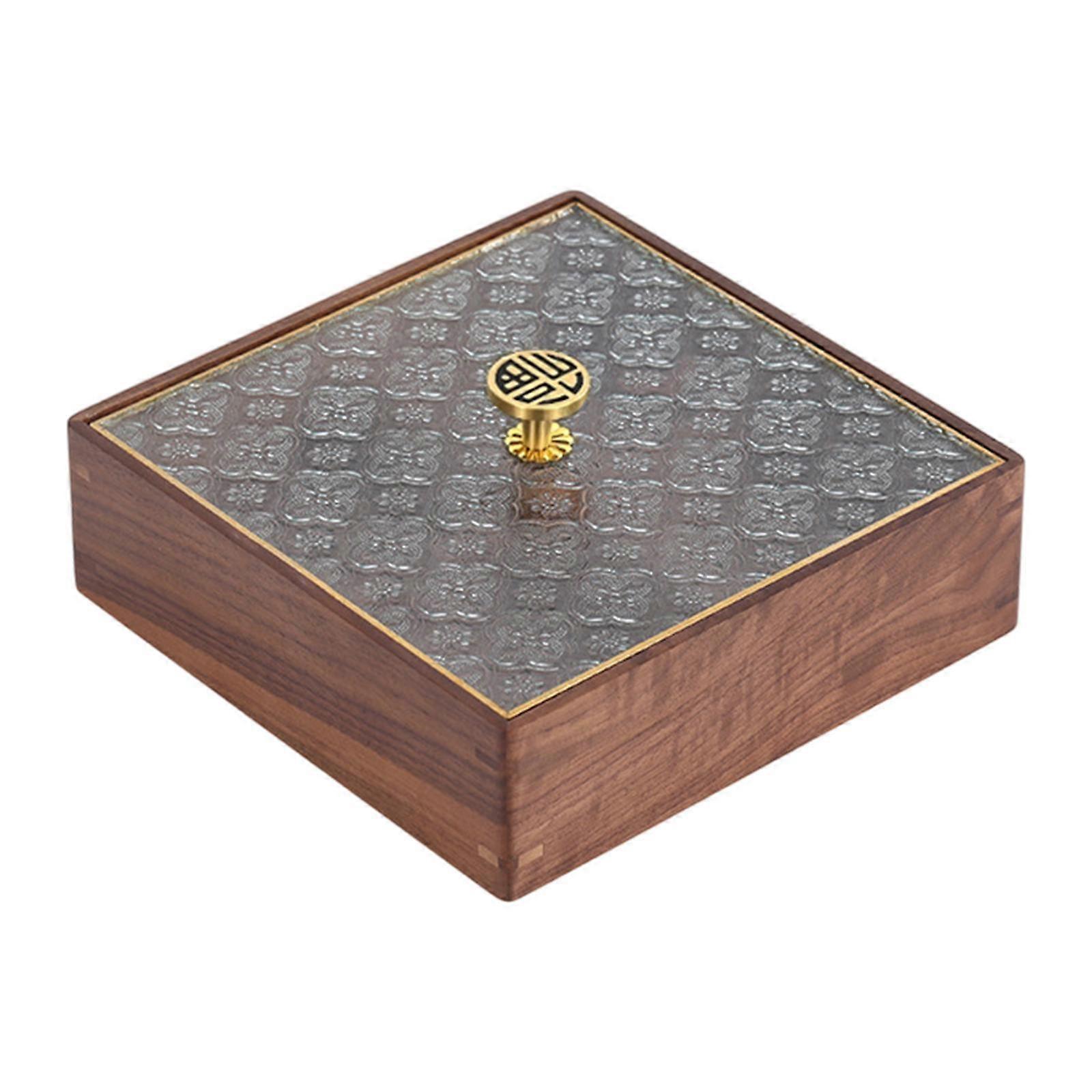 Divided Serving Box with Lid Serving Tray Multipurpose Multi Compartments Party