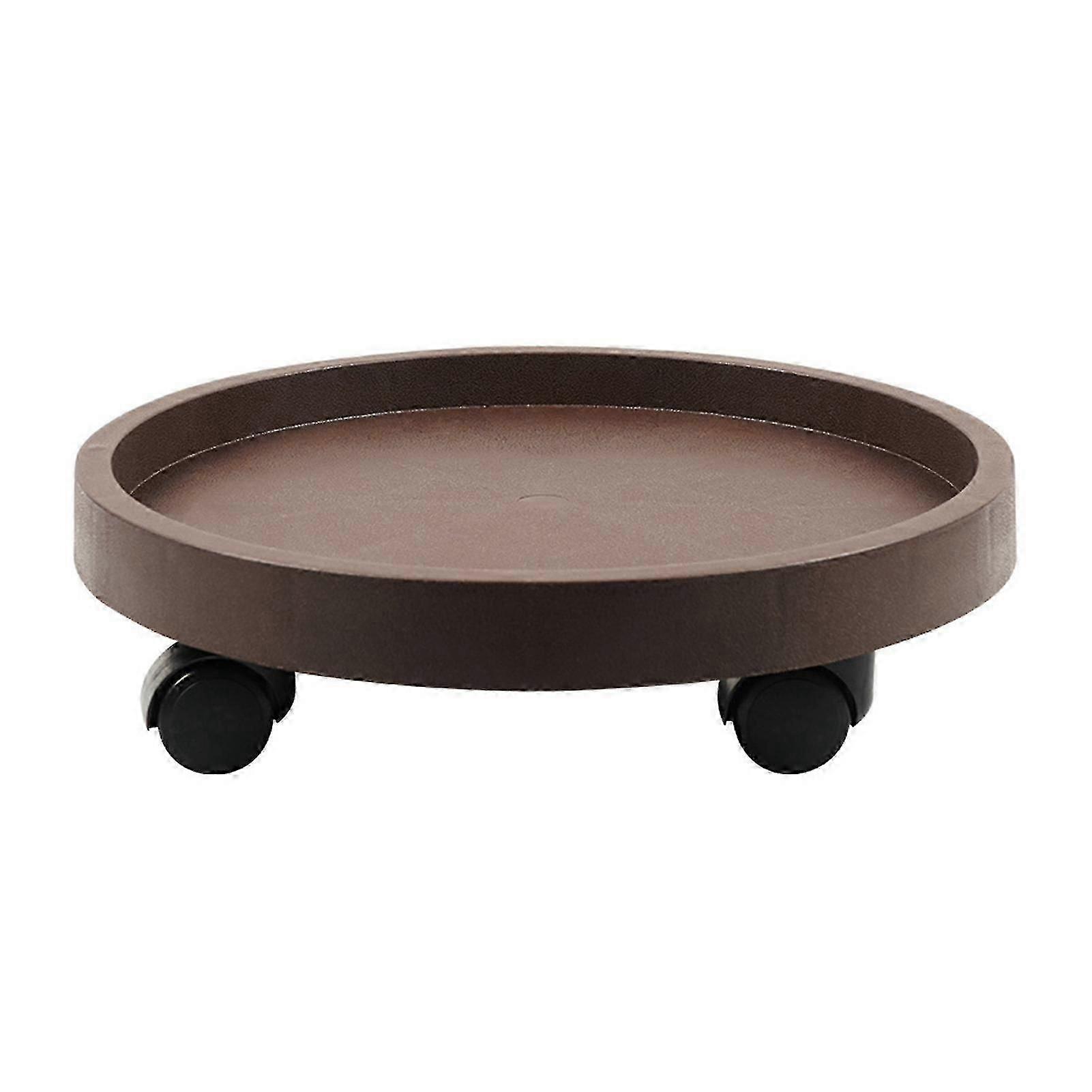 Vassoio per fioriera rotondo ispessito con ruote, base mobile resistente all'usura per grandi piante in vaso