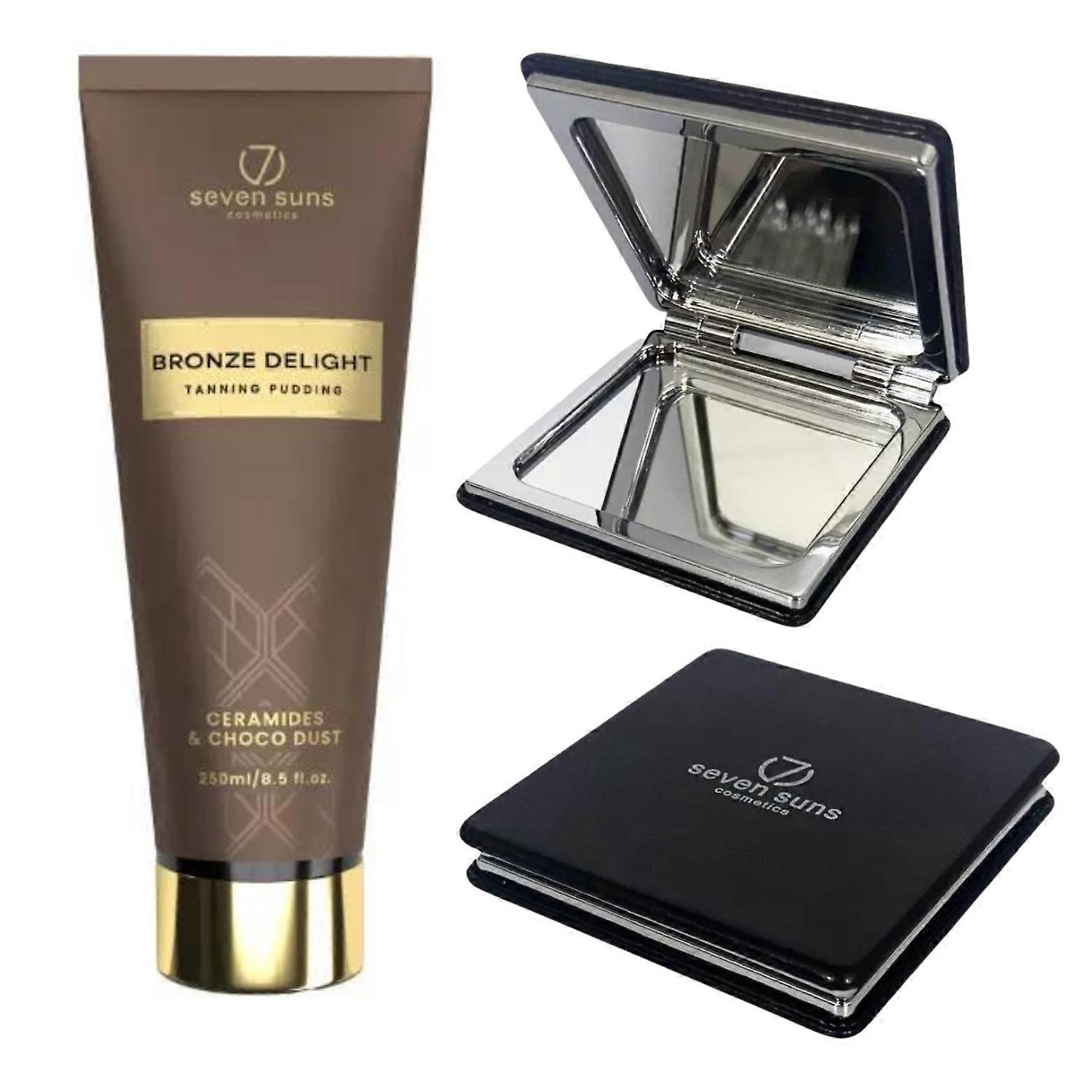 7suns Bronze Delight Tanning Pudding 250ml + Free Double Mirror