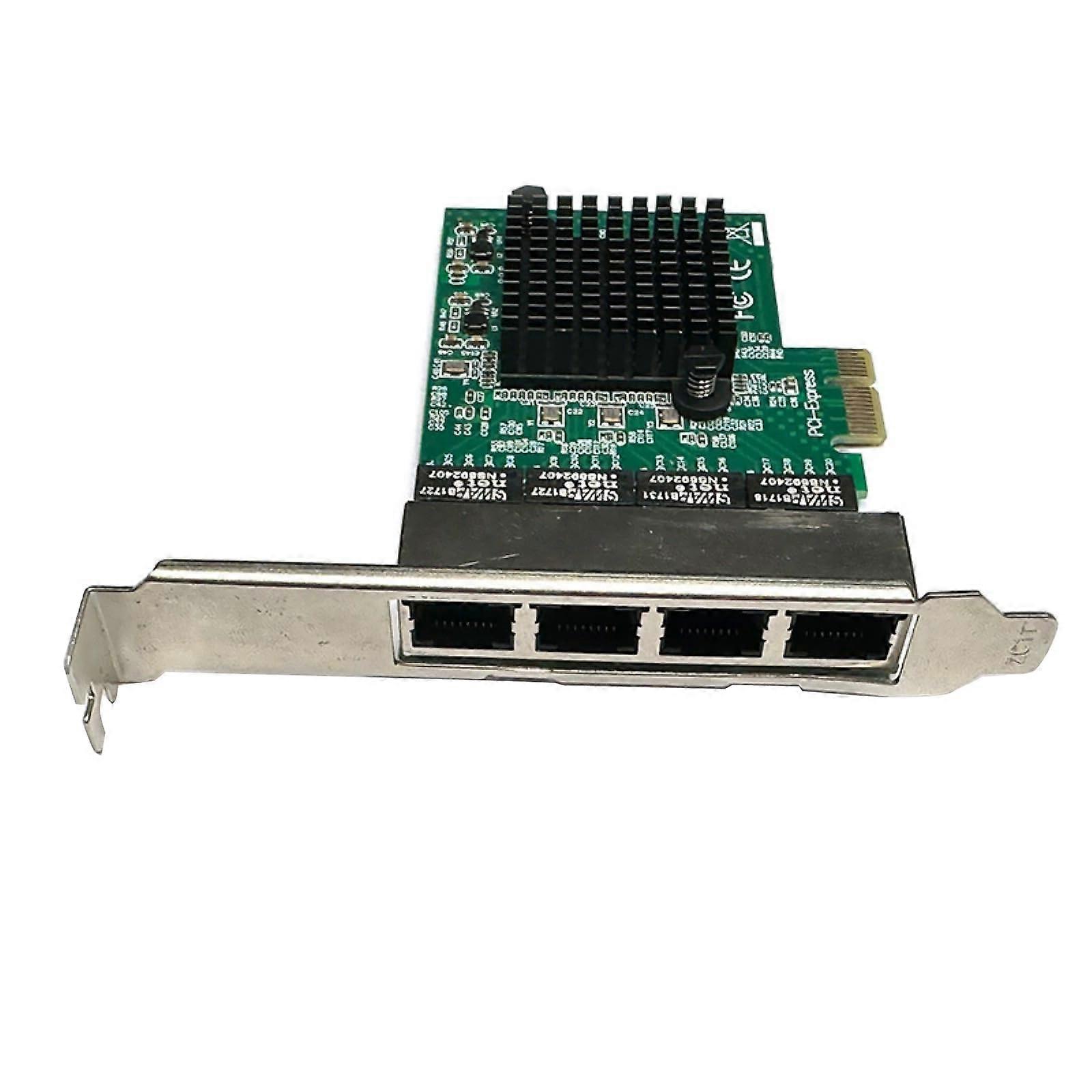 4 Port Gigabit Ethernet PCI-E Network Adapter Card 10/100/1000mbps for Realtek Chipset
