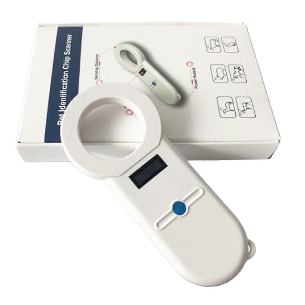 Portable Pet Microchip Scanner Animal Reader 134.2kHz Pet ID Scanner USB Interface Animal Chip Registration Easy to Use White