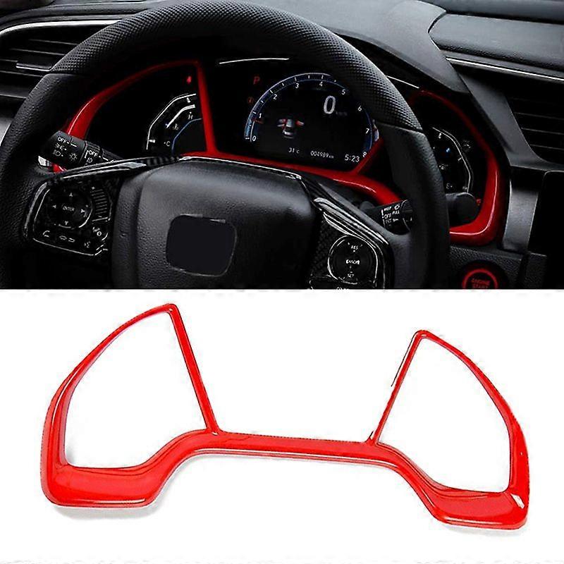 Front Dashboard Decorative Frame for Honda Civic 10th Generation 2016-2021 Red Car Interior Trim Part