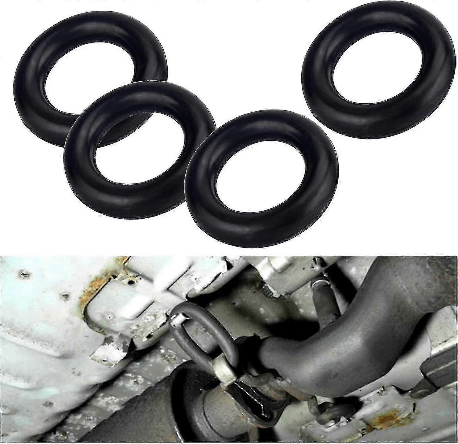 Car Exhaust Rubber Hanger Insulator Bracket Bushing Mount Universal 4Pcs
