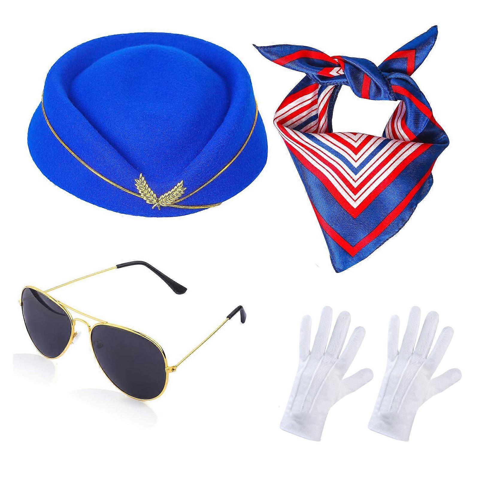 Set De 7 Accesorios De Piloto Para Disfraz – Gorra, Gafas, Corbata Y Más, Para Adultos Y Niños