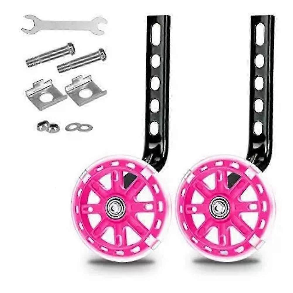 عجلات تدريب الدراجات للأطفال، مثبتة قابلة للتعديل، مناسبة للأطفال بمقاس 12 و14 و16 و18 و20 بوصة