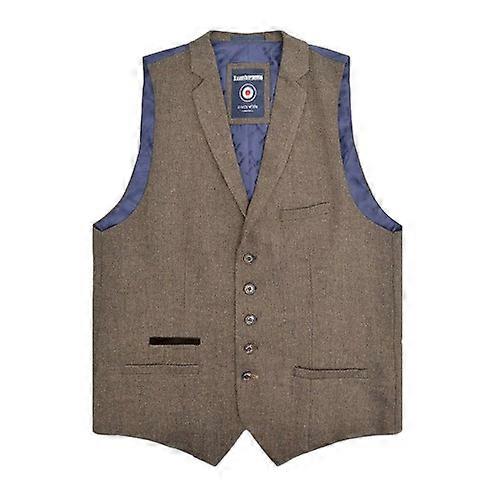 Lambretta Mens Morgan Herringbone Waistcoat
