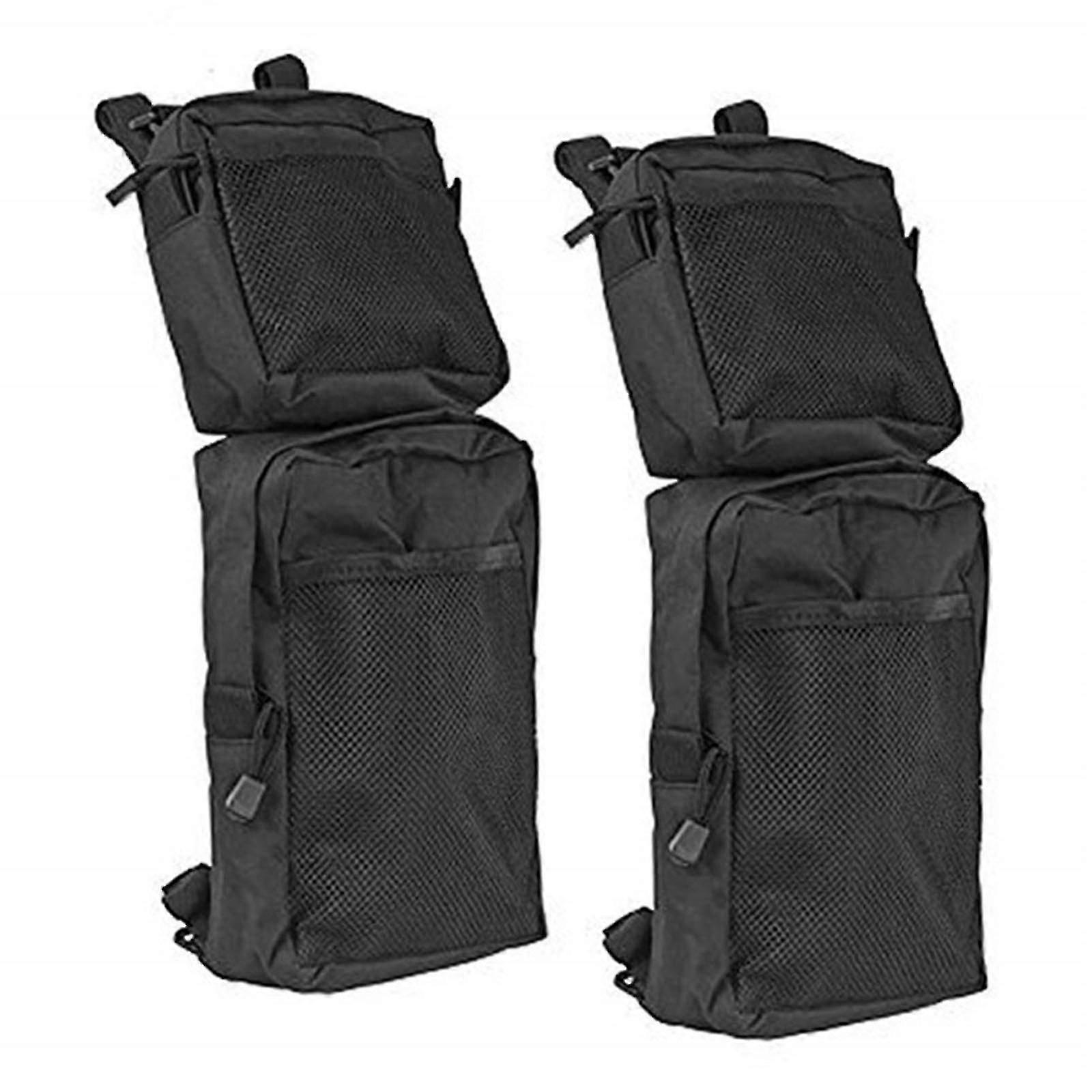 2x Outdoor Atv Rear Carrier Frame Side Bag Snowmobile Panniers With Fixed Strap
