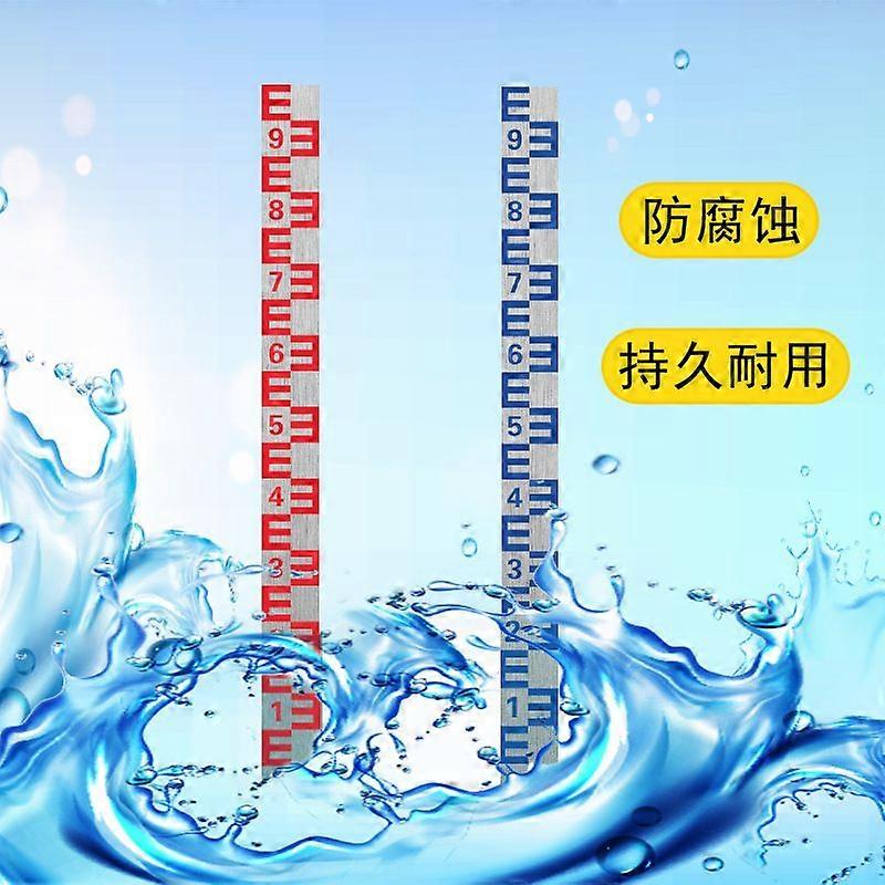 탱크 레벨 표시기, 자체 접착 물 게이지, 스티커, 반사 눈금자, 수영장 및 탱크 용 수위 측정 도구 (2 미터)