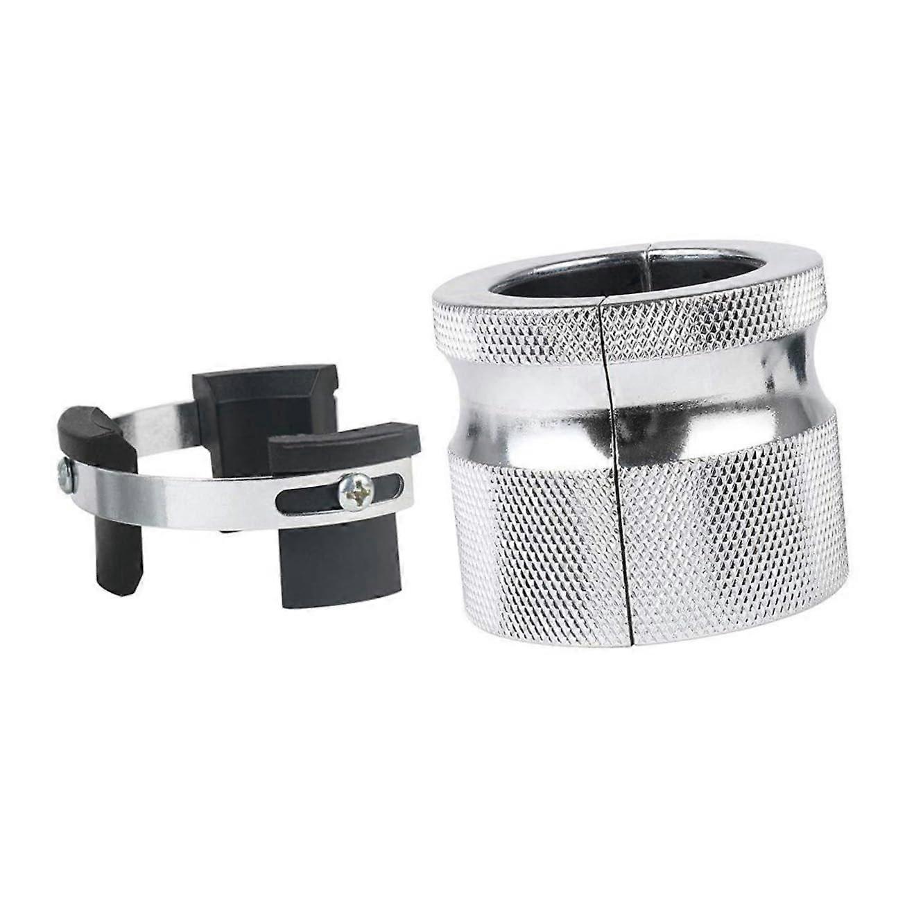 Fork Seal Driver Tool Set for Motorcycle Forks - Adjustable Rubber Seals Key, Silver, Compatible with Various Motorbikes