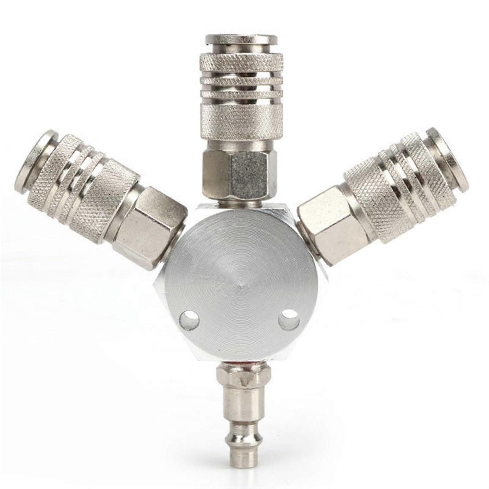 Europe Style EU 3 Three Way Manifold Quick Coupler 1/4 Coupling For Air Compressor Tools Pneumatic Quick Connect