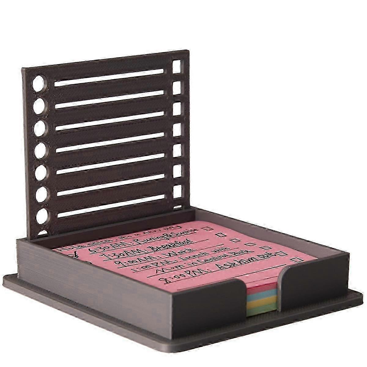 With Note, Note Organizer Sticky Note Holder With Stencil, Sticky Note Dispenser Compatible For Note Pad,a