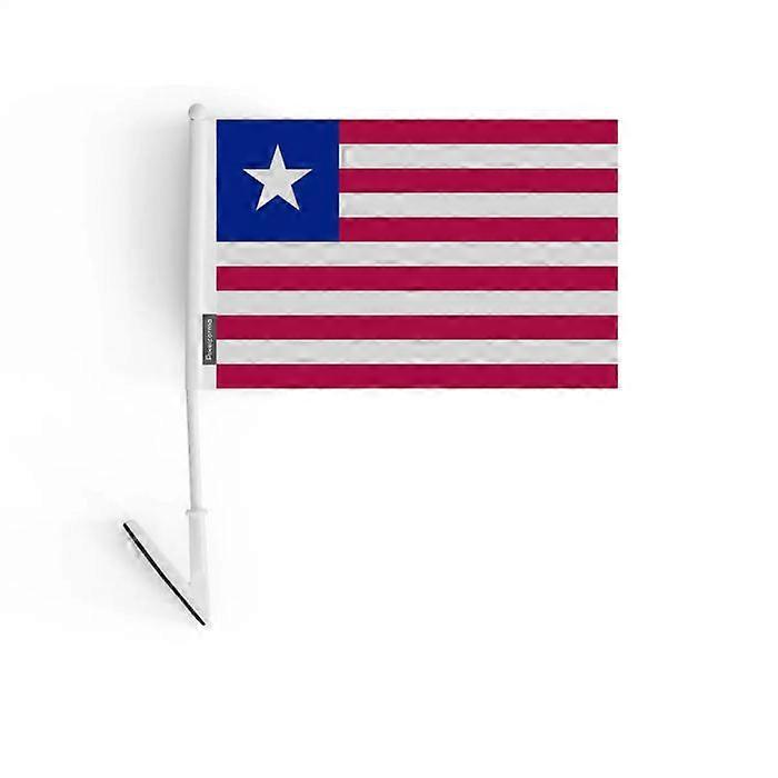 Adhesive Flag – Liberia – 14 x 21 cm – Soft Polyester – Easy to Stick – 5 pieces
