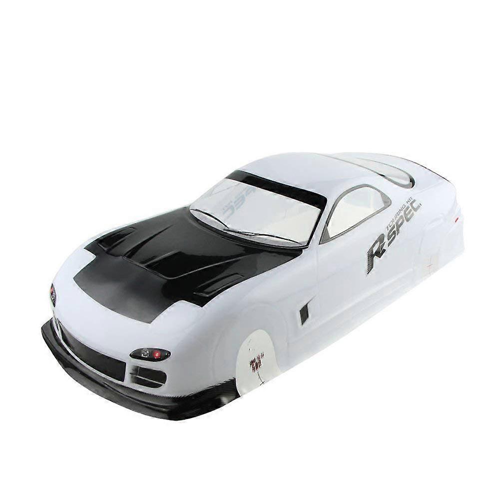 1/10 Scale RC Drift Racing Touring Car Body Shell for RX7 White Compatible with Onroad Models, Painted, Durable Material