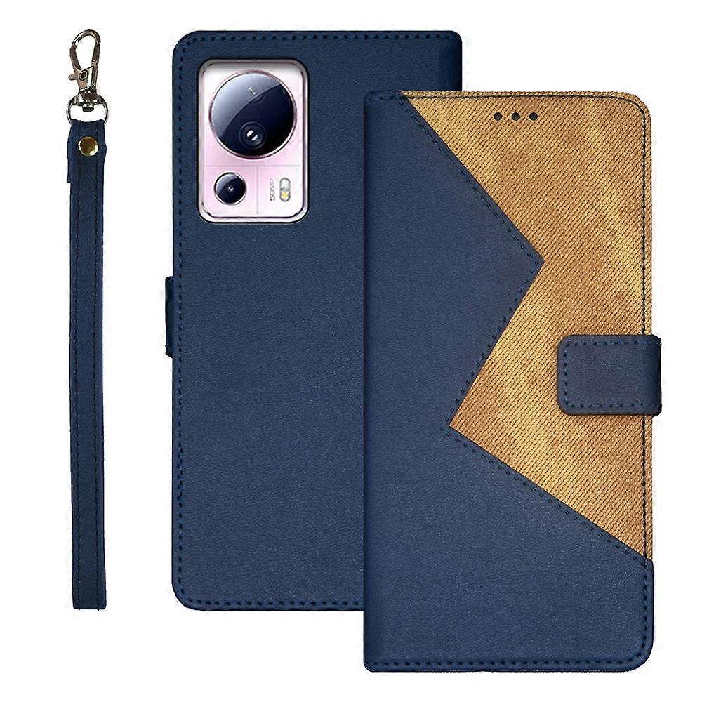 For Xiaomi 13 Lite idewei Two-color Splicing Leather Phone Case