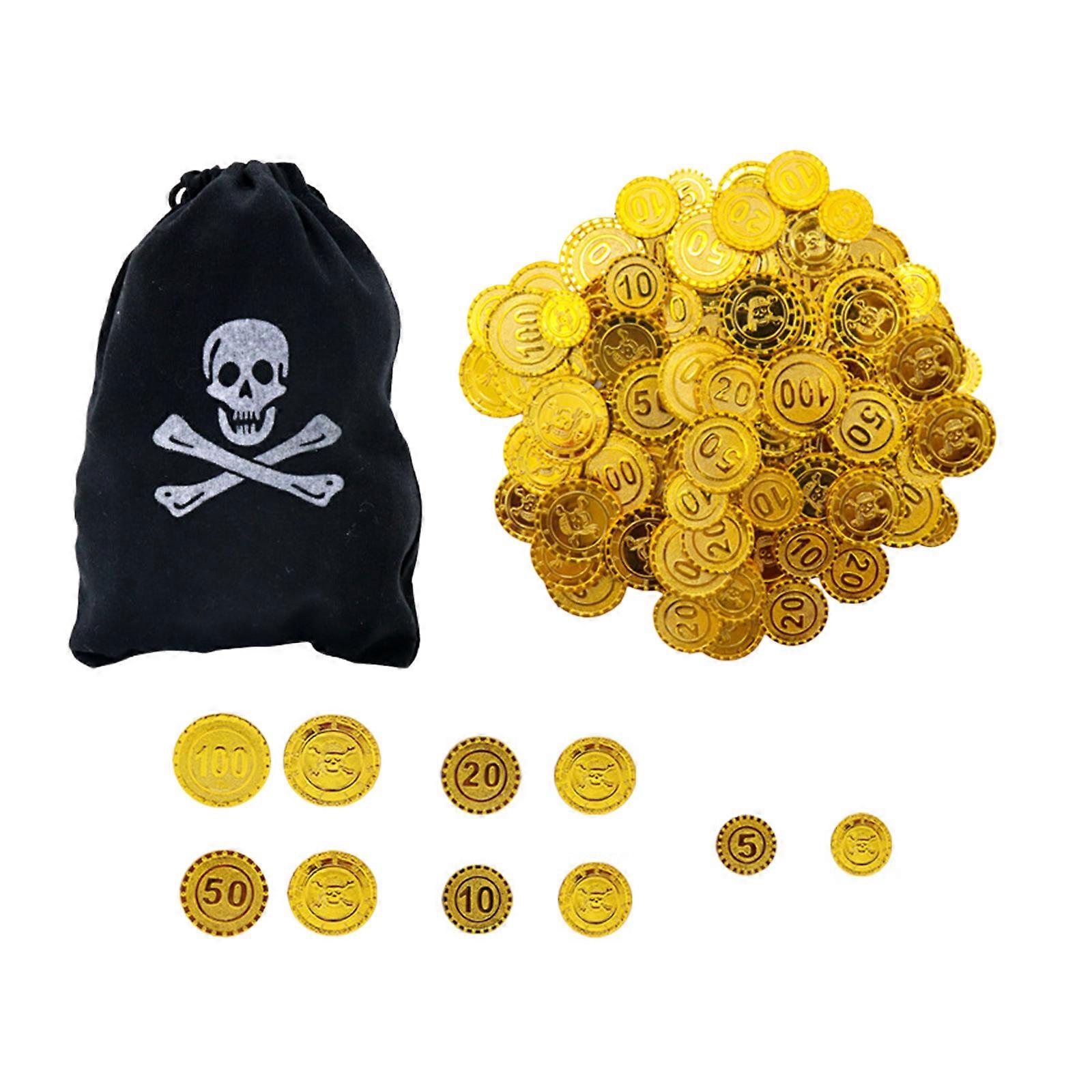 Pirate Treasure Coin Toy Bright Color Gemstones for Children Table Game for Kids 6-8 Brain Table Game Toy Props