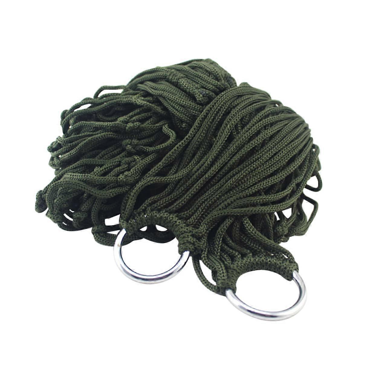 Hanging Bed for Outdoor Leisure Nylon Hammock Swing Sleeping Hammock Net Camping Hunting Green