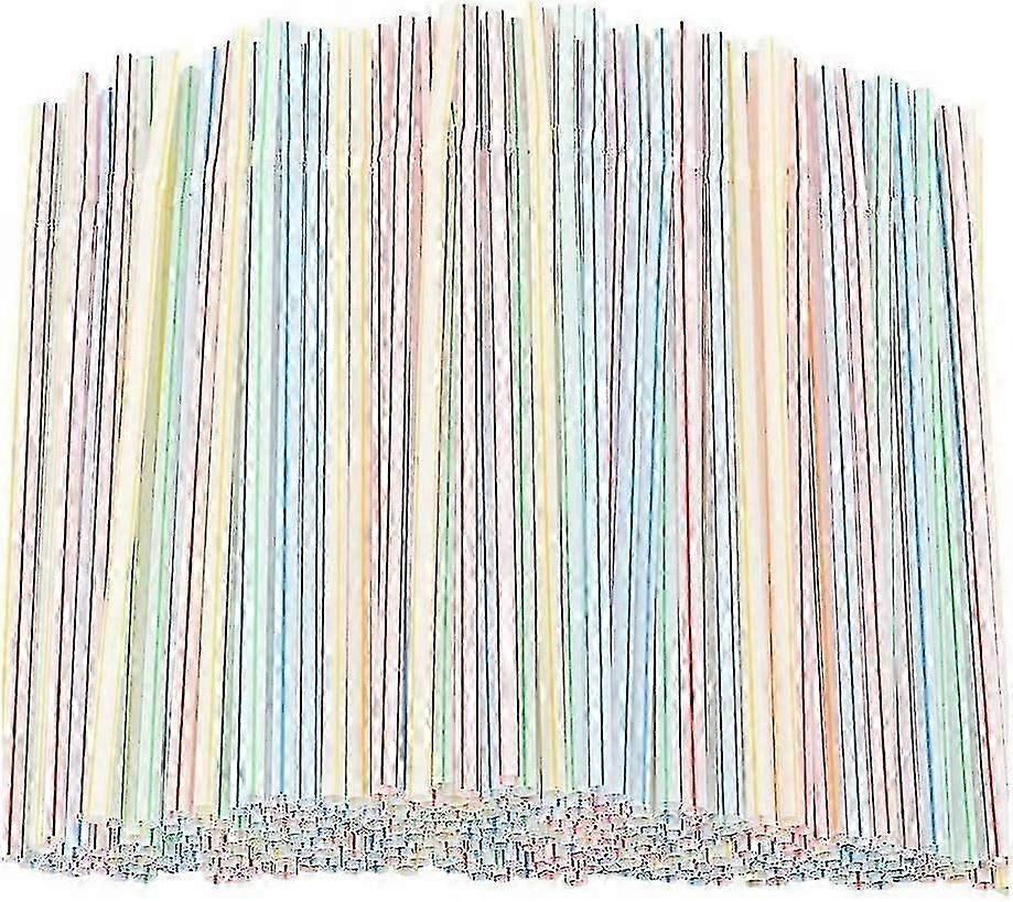 200 Pcs Drinking Straws, Colourful Drinking Straws, Flexible Plastic Drinking Straws For Home, Bar, Parties